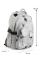 Premium Imported Waterproof Fabric Multi-Compartment Luxury School, Sports, Travel, Laptop Backpack Light Gray 19B - 3