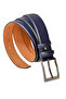 100% Genuine Leather Belt and Wallet Gift Set with Special Box in Navy Blue (Groom's Package and Special Occasions) - 6