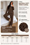 Women's Long Sleeve Report Fabric Embellished Soft Pajama Set – Relaxed Fit Crew Neck Bottom Top Set - 6