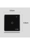 Smart WiFi Touch Switch | Black 7x7 cm Recessed Wall Light Switch | App Voice Control - 3