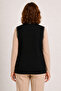 Women's Middle Age and Above Knitwear Plain Pattern Buttonless Mother's Vest 3318 - 5