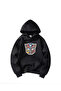 Oversize Hooded Transformers Printed Sweatshirt for Boys