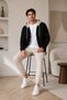 Men's Cardigan and Jogger Tracksuit Set 3 Yarn Raster Cardigan Hoodie and Jogger 2-Piece Tracksuit Set Full Zipper Closure Jacket and Elastic Waist Jogger Long Sweatpants