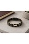 Black and Beige Braided Men's Leather Bracelet – Multi-Layered Design, Comes with Special Gift Box - 2