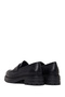 Women's Black Thick Soled Leather Masculine Loafer Af190053Dv - 6