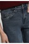 Wide Leg Fit Women's Blue Black Denim Jean Pants - 5