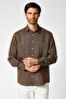 Long Sleeve Regular Fit 100% Linen Embroidered Shirt