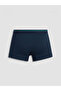 Blue Cotton Flexible Men's Boxer Briefs 3-Pack - 3
