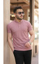 Men's Judge Collar Woven Cotton Fabric Short Sleeve T-Shirt - 3