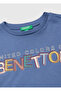 Boy's Blue Short Sleeve T-Shirt with Embroidered Front - 3