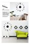 3D Wall Clock Sticker Black 40x40cm, Large 3D DIY Wall Clock Frameless Wall Clock Big Roman Numerals Clock Giant Mirror Wall Clock for Living Room Bedroom Wall Home Decorations - 5