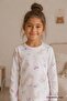 Girl's New Season Cotton Patterned Pajama Set Tkm1021 - 4