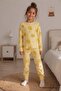 Girl's New Season Cotton Patterned Pajama Set Tkm1021