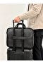 Leather Laptop Bag 17.3 Inch Shockproof Document & Office Bag with Shoulder Strap - 4