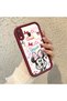 Samsung Galaxy A20 Compatible Case Camera Protector Minnie Pattern Burgundy Lover Couple Silicone Phone Case - 3