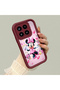 Mi 15 5g Compatible Case Camera Protector Minnie Pattern Maroon Lover Couple Silicone Phone Case - 3
