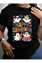 تي شيرت Happy Summerween Ghosts Summer Vibes Halloween باللون الأسود برسومات جرافيكية - 2
