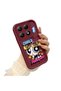 Mi 14t Pro Compatible Case Camera Protective Cartoon Pattern Maroon Lover Couple Silicone Phone Case - 2