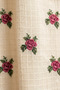 Rose Sprinkled with Rose Embroidery and Cross Stitch, Authentic Lace Detailed Cotton Decorative Curtain - 3