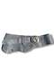 Women's Anthracite Patterned Genuine Leather Belt - Mabel Handmade Design - Standard Size