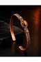 Pure Copper Women's Bracelet with Tiger's Eye Natural Stone - Handcrafted Adjustable Cuff Bracelet - Compatible with Leo, Gemini, Virgo, and Capricorn Zodiac Signs - 3