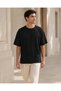Twin Jaguar – Black Oversize Printed Design T-Shirt - 4