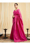 Magenta Pink Lichi Silk Soft Banarasi Zari Saree - FFT9593 | Magenta Pink-Size-0 - 3