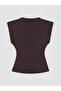 Lcw Vision Plum Crew Neck Gathered Blouse - 5