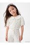 Two Mt Shop Quality Baby Collar Floral Patterned Girls' Shirt