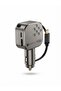 شاحن سيارة ADMOS AM-842PD بقوة 90 واط مع كابل قابل للسحب، منافذ USB-C و USB-A، محول شحن سريع للسيارة