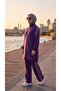 Women's Comfortable Cut Hijab Tracksuit Set with Side Stripes and Zipper - 5