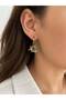Gold Star & Bead Detailed Steel Dangle Hoop Earrings