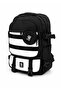 Girl's School Bag Multi-Compartment Backpack Black-Lilac-Pink - 4