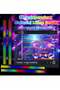 Rechargeable RGB Voice,Activated Rhythm Lights, 2 Pcs Colorful LED Ambient Lights for Car, Laptop, Party, Outdoor Gaming, 32 Bit Music Pickup - 2