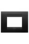 Gewiss Chorus Geo frame, 3 modules, satin black, for socket / switch - 2