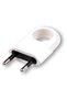 Flat plug with ring Line, 10A, white - 2