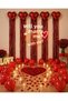 Heart Patterned 5-Piece Red Foil Helium Balloon, 10-Piece Latex Heart Balloon, 5-Piece Red Background Curtain Balloon for Valentine's Day and Special Occasions - 5