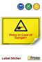 Press the Panic Button! Isg Warning Sign Sticker 35X50 cm