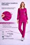 Cherry Rotten Premium Fabric Lycra Hijab Nurse Scrubs and Doctor Uniform Top and Bottom Set - 2
