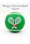 Hard Dog Play Ball - Durable Chew Toy - Tennis Racket Patterned 10cm