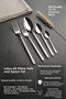 Lotus 60 Piece 12 Person Cutlery Set 304 Quality 18/10 Stainless - 2