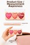 Highlighter Illuminator Palette 3-Color, Radiant Face Makeup Palette, Heart-Shaped in Pink Peach Berry Tones - 7