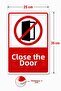 "Keep Your Door Closed" Warning Sign 25X35 cm – Foil Printing on Forex, Double-Sided with Tape - 4