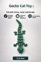 Interactive Cat Play Wand with Jointed Lizard Figure - 2