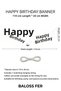Black Kraft Happy Birthday Banner Birthday Party Ornament Hanging Lettering Decoration - 4