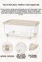 3-Piece Lockable Lid Storage Box - Baby Room Organizer Children's Toy Organizer 40Lt Beige - 4