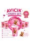 Teddy Bear Birthday Cardboard Cup and Plate Set |   Party Supplies for 8 People - 8
