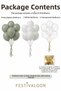 Set of 20 Eucalyptus White Gold Confetti Transparent Balloons 11 Inch Birthday Party Decoration - 3