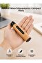 Mini Portable Ashtray with 3 Different Tip Options, Wooden Look, Practical Use