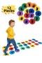 Twister 12 Pieces Colorful Felt Step Feet Hands Sensory Development Balance Skill Nursery Kindergarten Educational Toy Kid Stress Reliever - 7